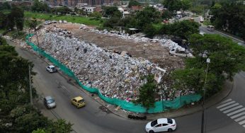 50. De 50, se completó; Los desechos alcanzan 10 metros de altura en la calle en Cali
