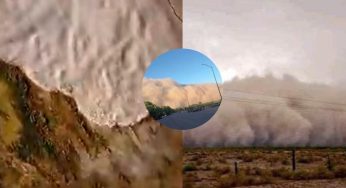 Imágenes impactantes de la gran tormenta de arena que cubrió el paisaje en el estado de Chihuahua, en México