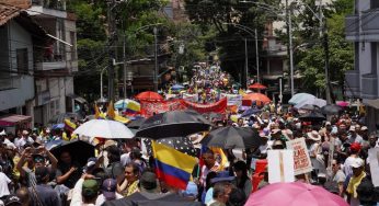 Viaje y cierre de la movilización del Día del Trabajo en Antioquia
