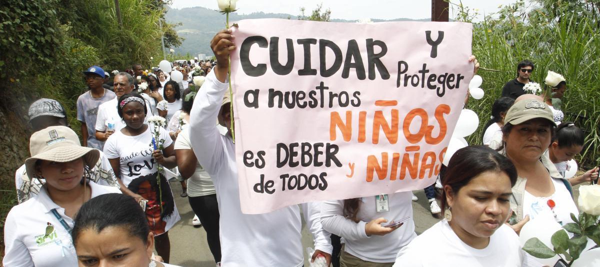 Marcha contra la violencia contra los niños