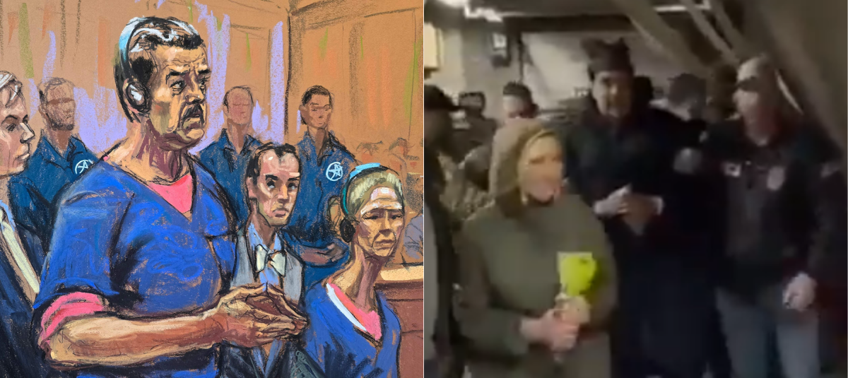 Nicolás Maduro y Cilia Flores, tras su detención.